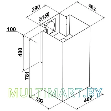 Вытяжка MAUNFELD Bath 401 (белый) картинка 13